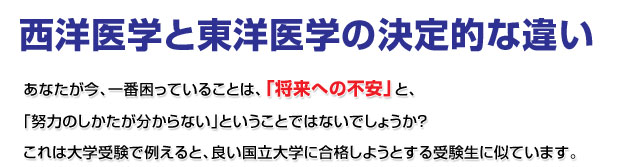 西洋医学との違い